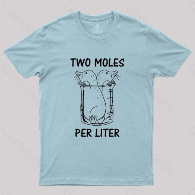 Two Moles Per Liter T-Shirt Light Blue / S