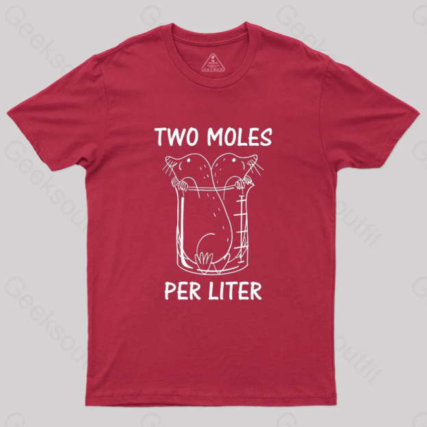 Two Moles Per Liter T-Shirt Red / S