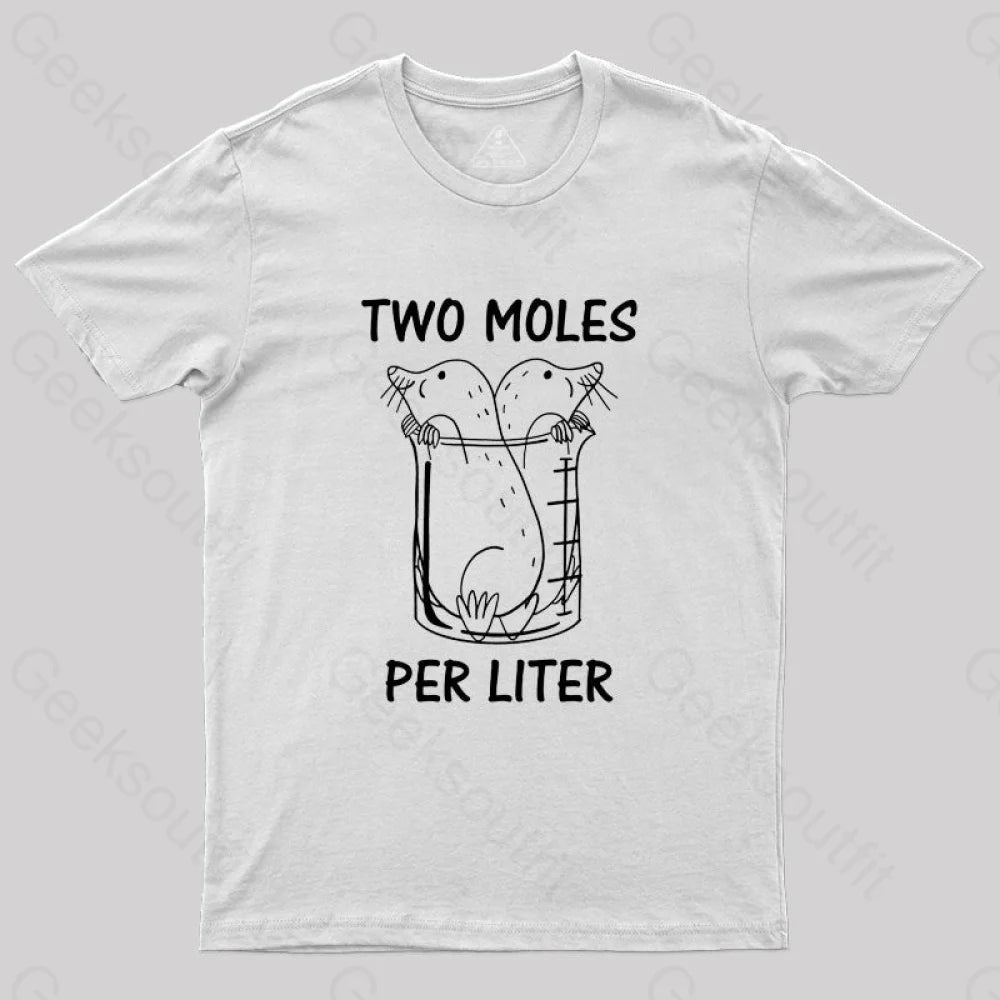 Two Moles Per Liter T-Shirt White / S