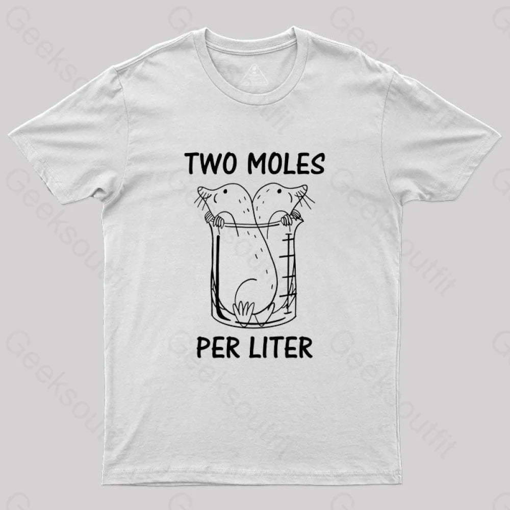 Two Moles Per Liter T-Shirt White / S