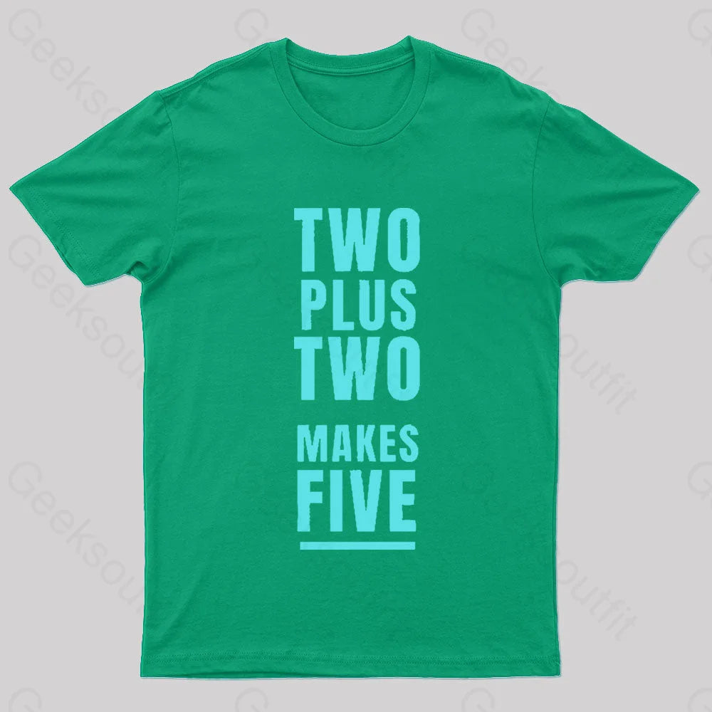 Two Plus Makes Nerd T-Shirt Green / S