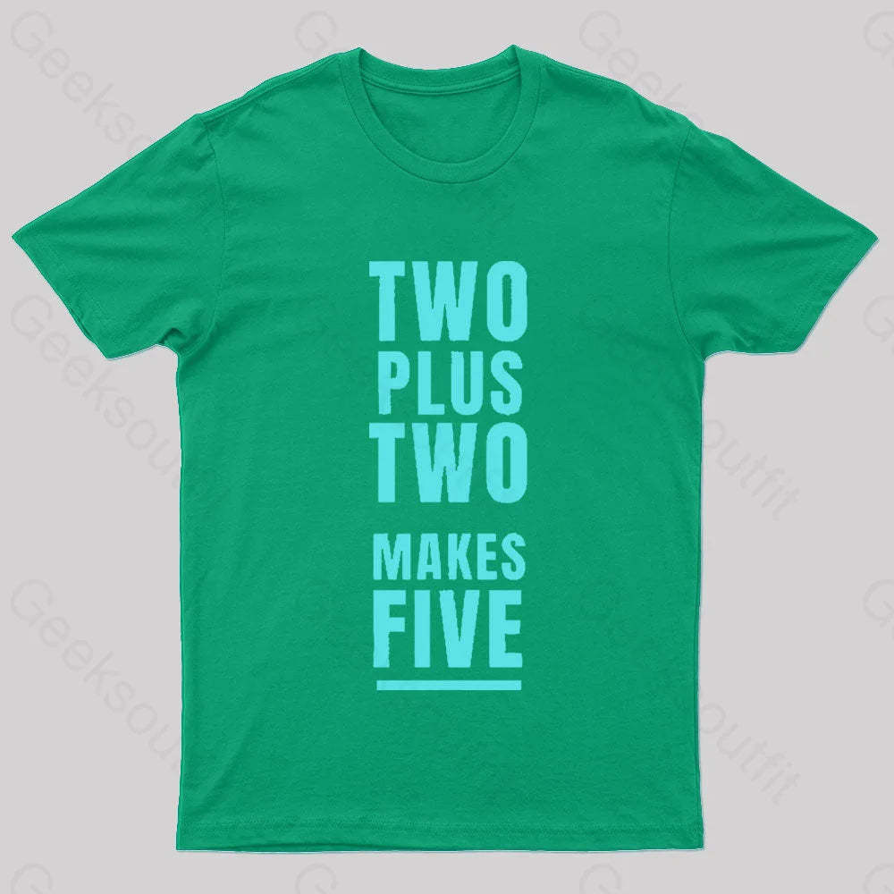Two Plus Makes Nerd T-Shirt Green / S