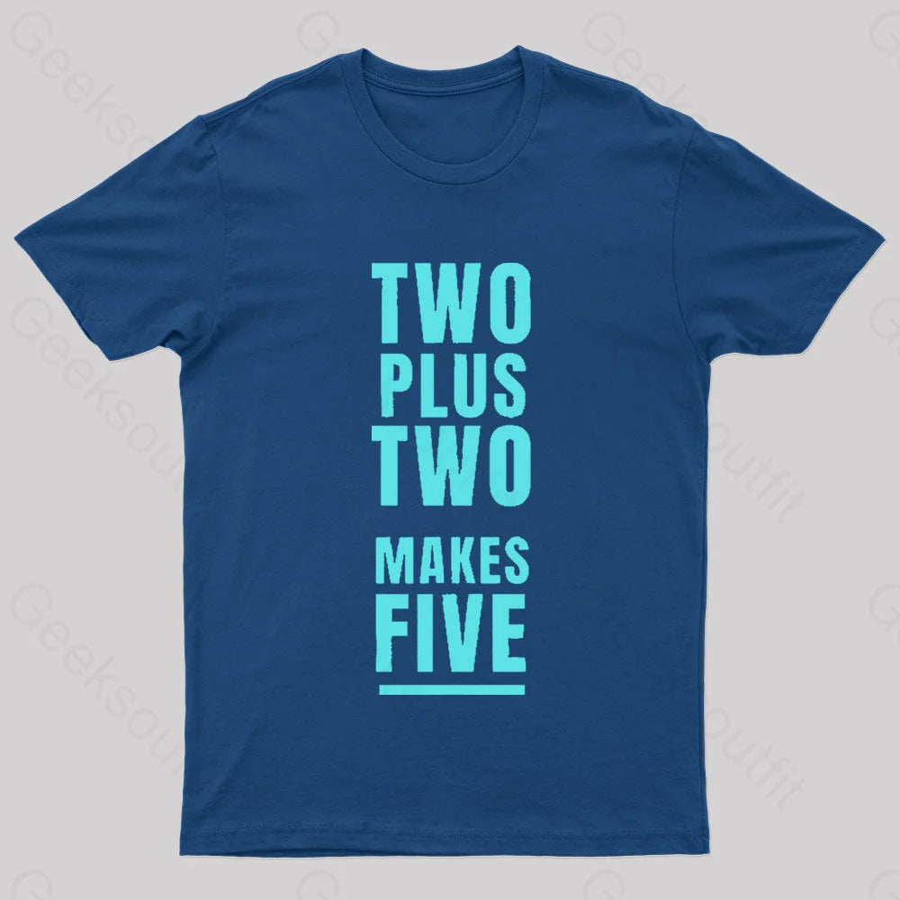 Two Plus Makes Nerd T-Shirt Navy / S