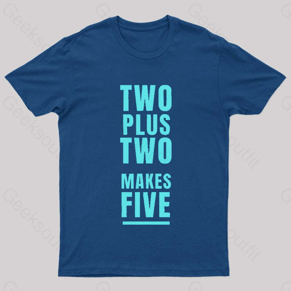 Two Plus Makes Nerd T-Shirt Navy / S