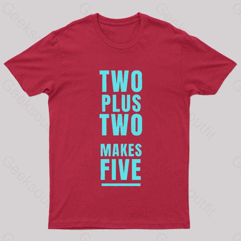 Two Plus Makes Nerd T-Shirt Red / S