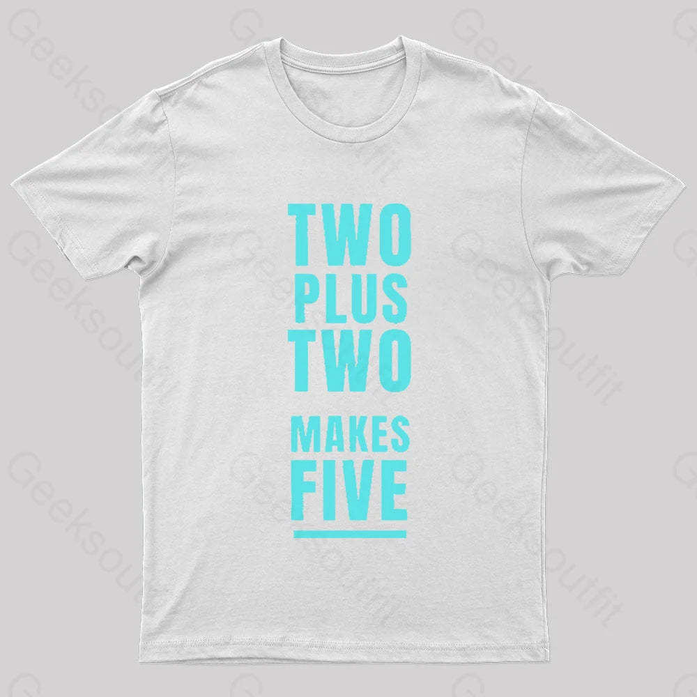 Two Plus Makes Nerd T-Shirt White / S