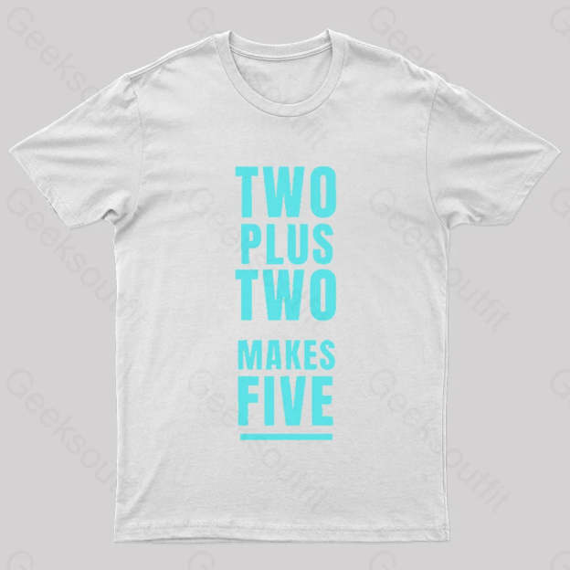 Two Plus Makes Nerd T-Shirt White / S