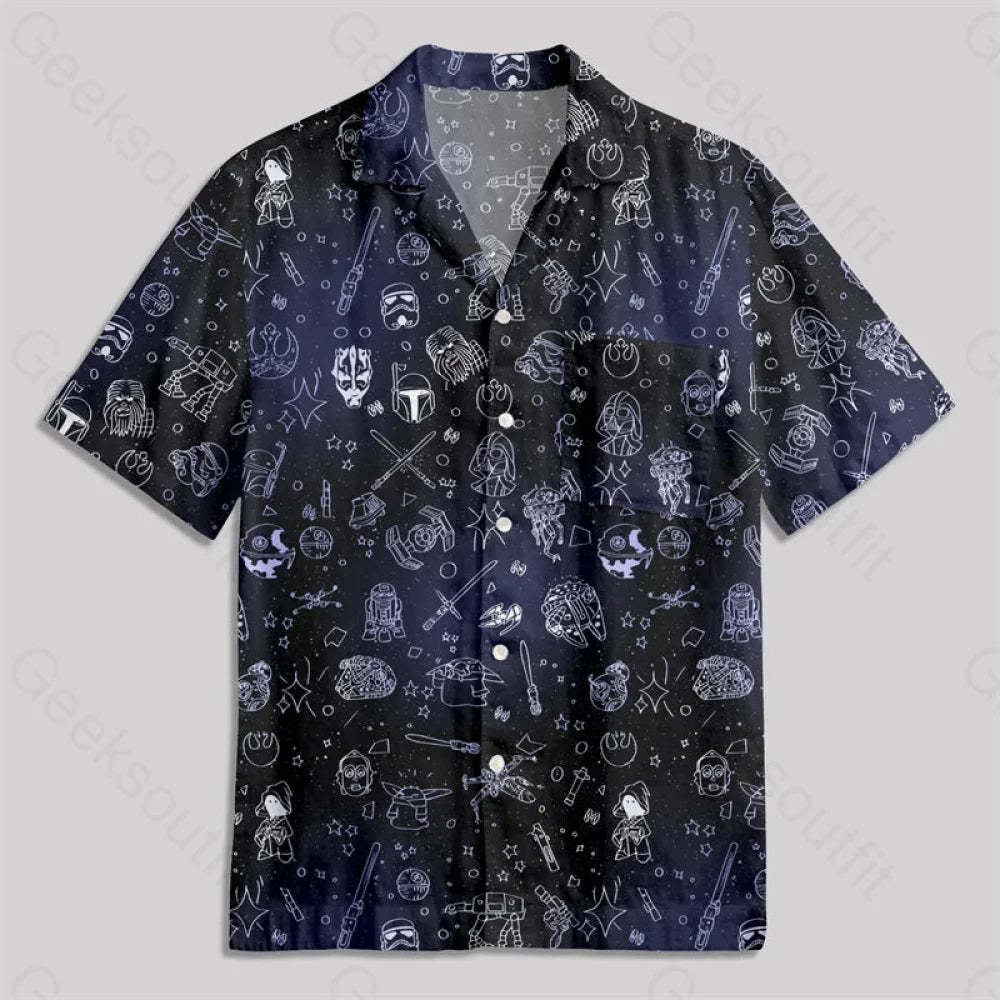 Ugly Sifi Space Funny Button Up Pocket Shirt Hawaiian / S Bus526 Yc