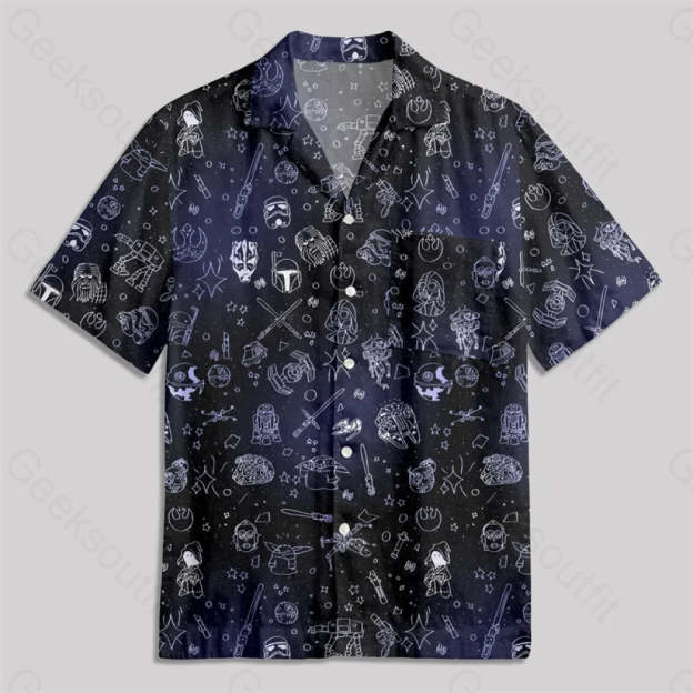 Ugly Sifi Space Funny Button Up Pocket Shirt Hawaiian / S Bus526 Yc