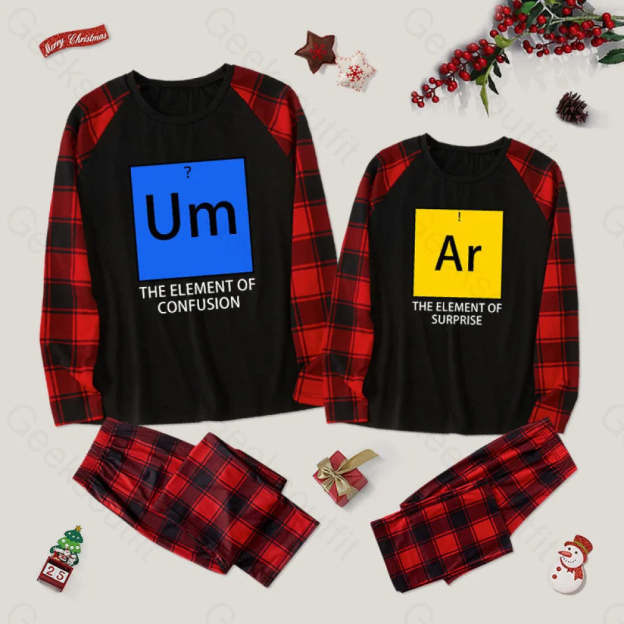 Um??? Ar??? Couple Pajama Sets Red&Black / M For Men Yc