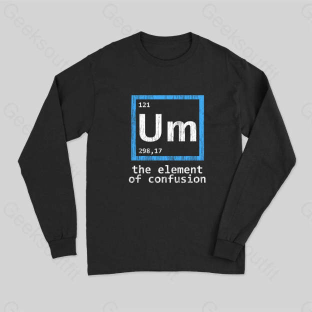 Um The Element Of Confusion Long Sleeve T-Shirt Black / S