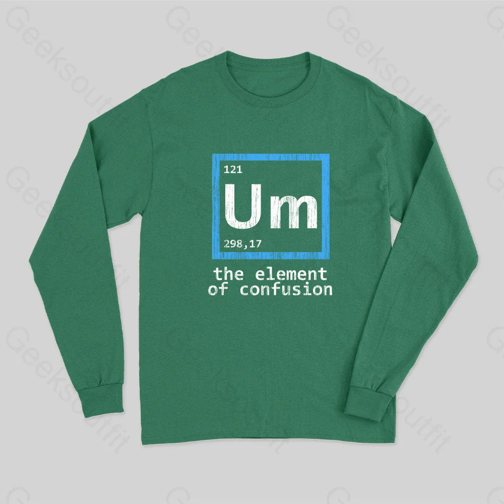 Um The Element Of Confusion Long Sleeve T-Shirt Green / S