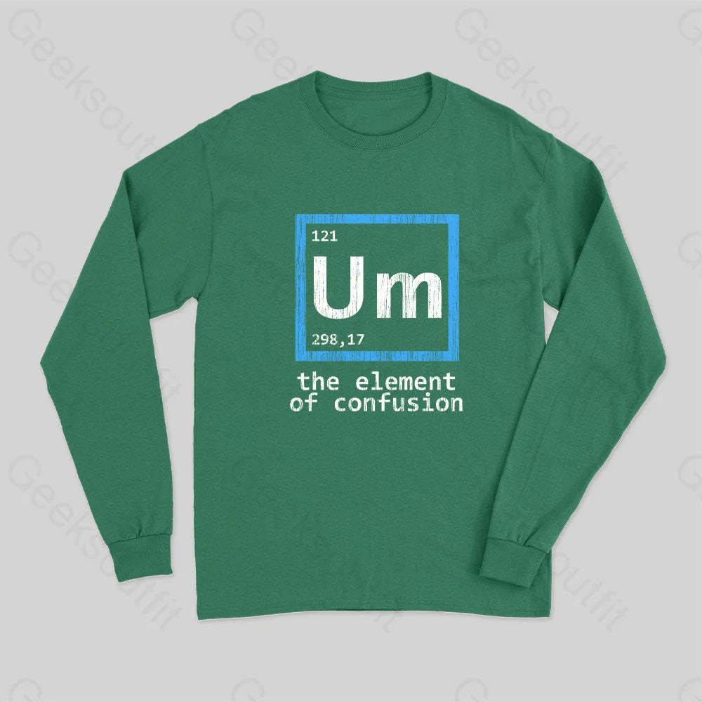 Um The Element Of Confusion Long Sleeve T-Shirt Green / S
