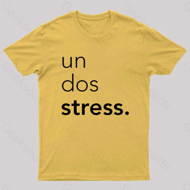 Un Dos Stress Geek T-Shirt Yellow / S