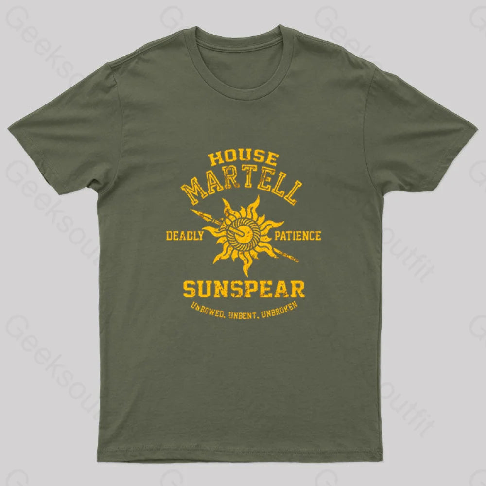 Unbowed Unbent Unbroken Geek T-Shirt Army Green / S