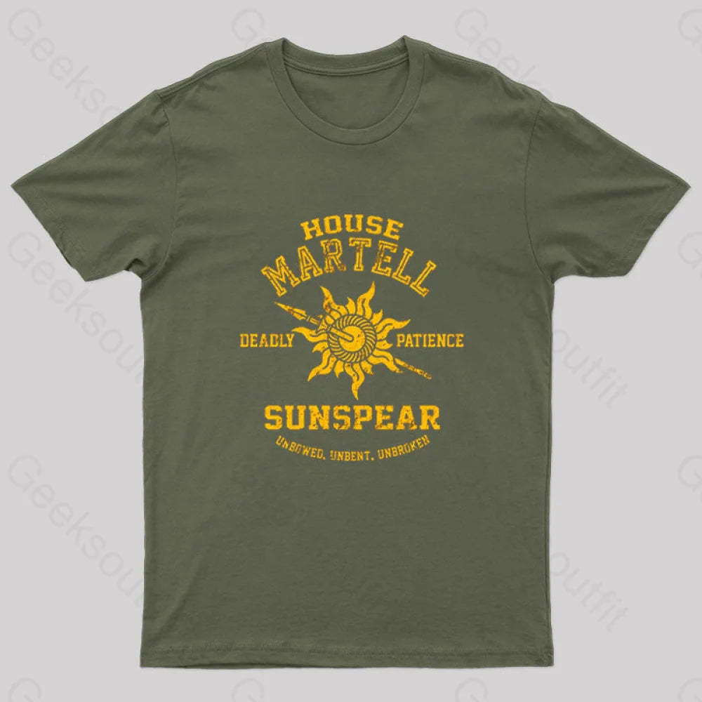 Unbowed Unbent Unbroken Geek T-Shirt Army Green / S