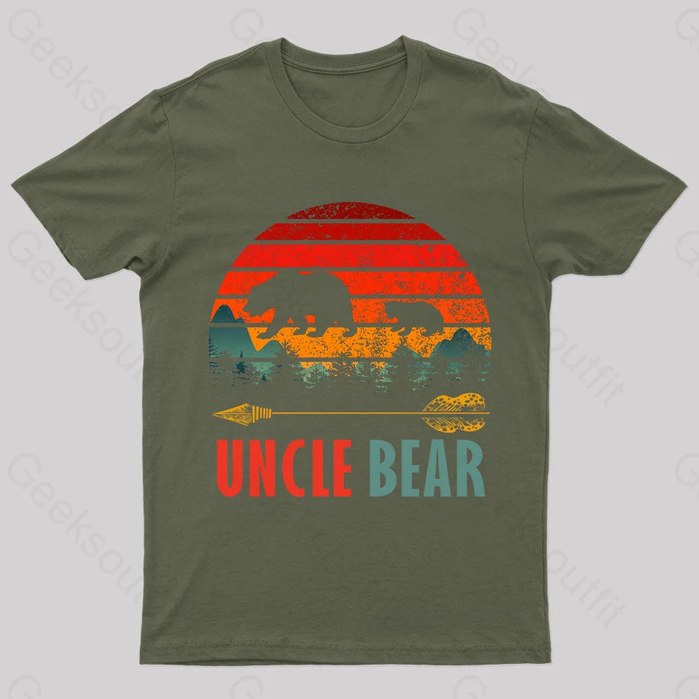 Uncle Bear Nerd T-Shirt Army Green / S