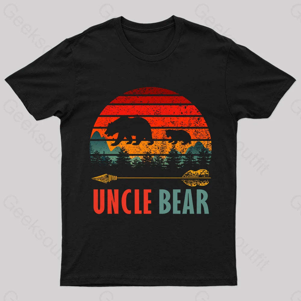 Uncle Bear Nerd T-Shirt Black / S