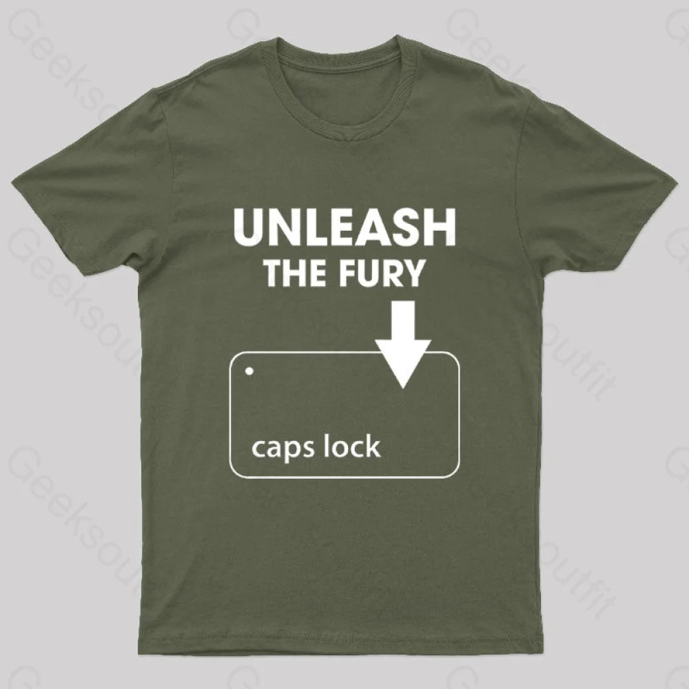 Unleash The Fury Nerd T-Shirt Army Green / S