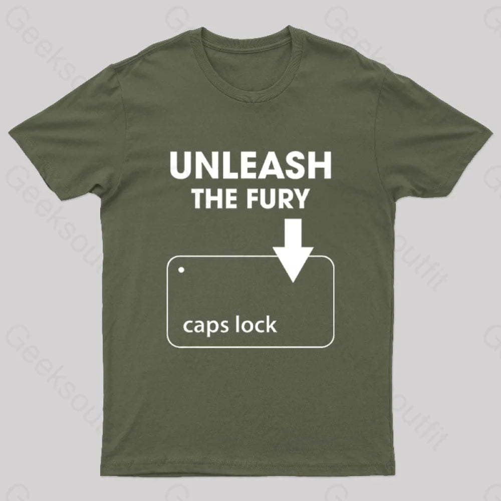 Unleash The Fury Nerd T-Shirt Army Green / S