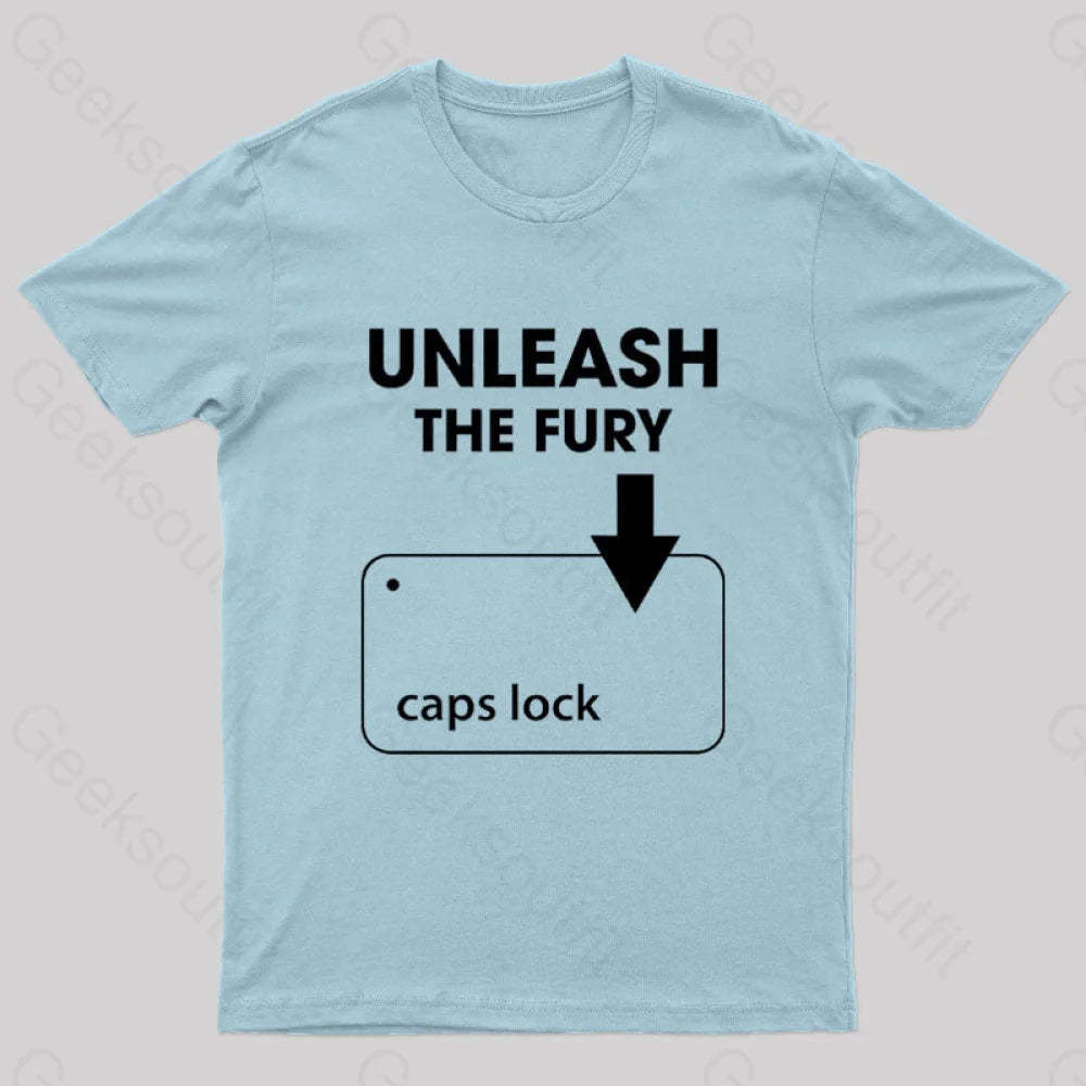 Unleash The Fury Nerd T-Shirt Light Blue / S