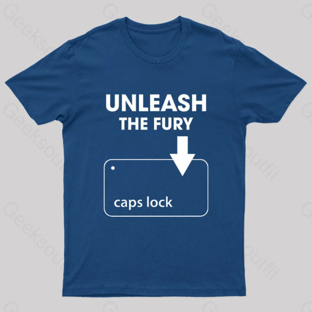 Unleash The Fury Nerd T-Shirt Navy / S
