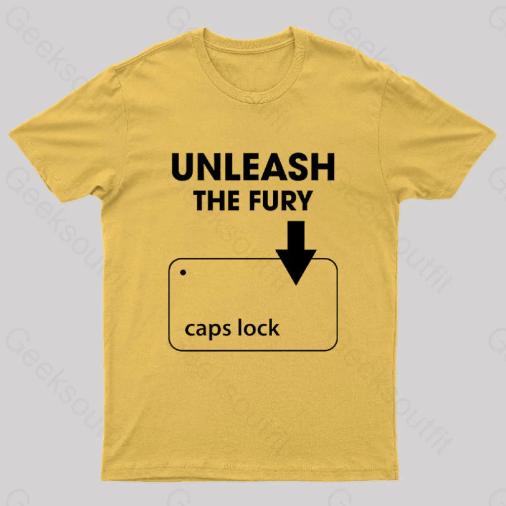 Unleash The Fury Nerd T-Shirt Yellow / S