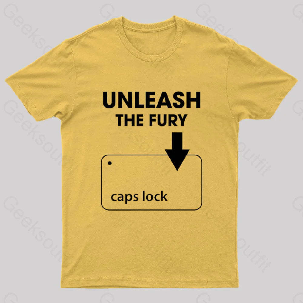 Unleash The Fury Nerd T-Shirt Yellow / S