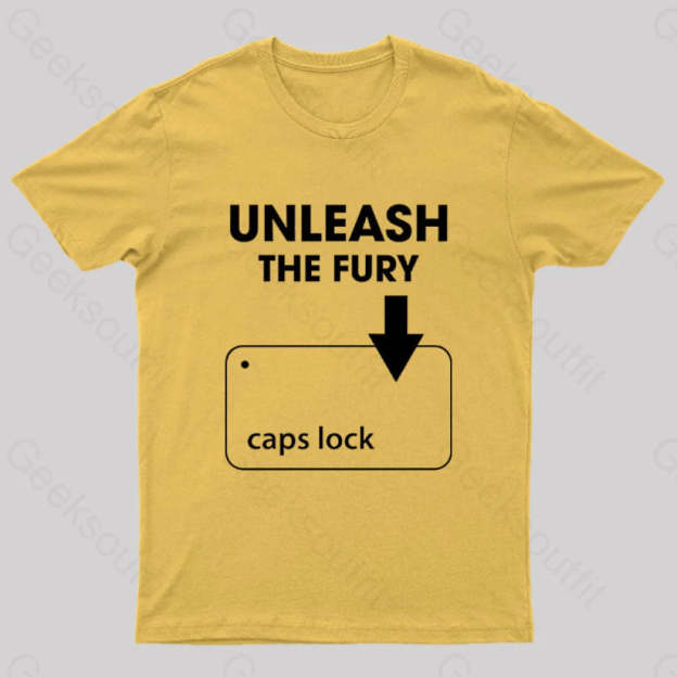 Unleash The Fury Nerd T-Shirt Yellow / S
