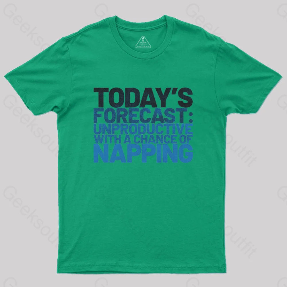 Unproductive Forecast T-Shirt Green / S