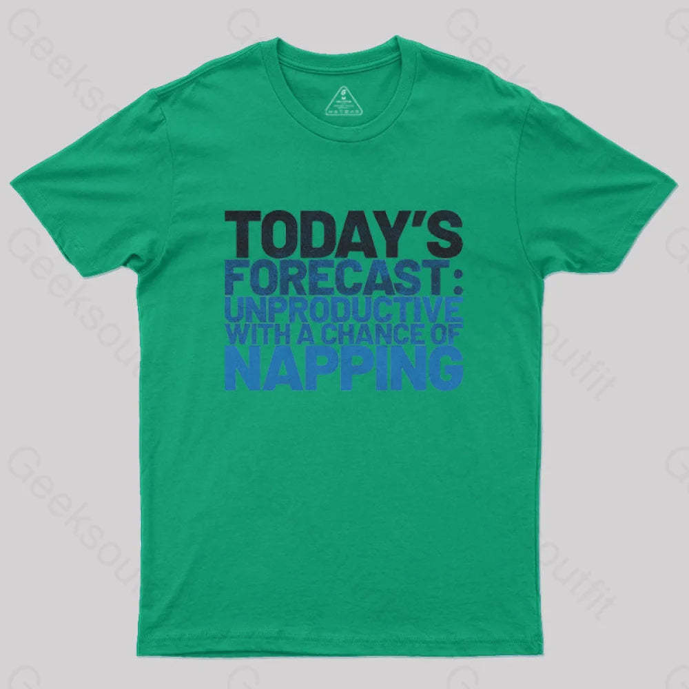 Unproductive Forecast T-Shirt Green / S