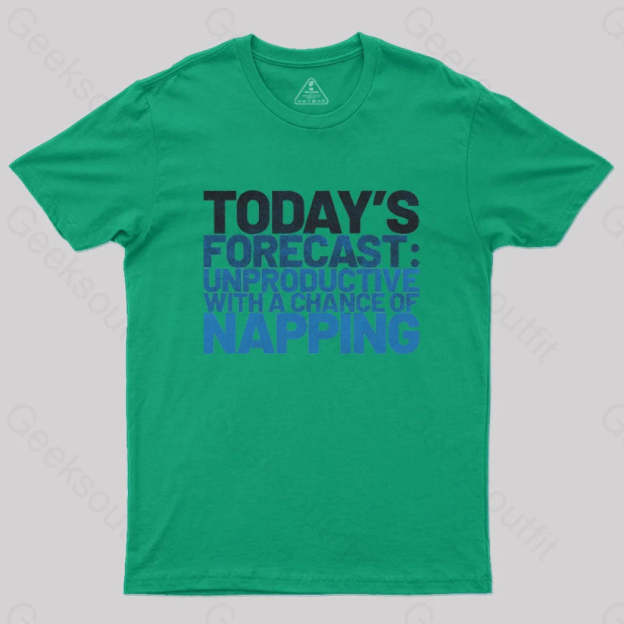 Unproductive Forecast T-Shirt Green / S