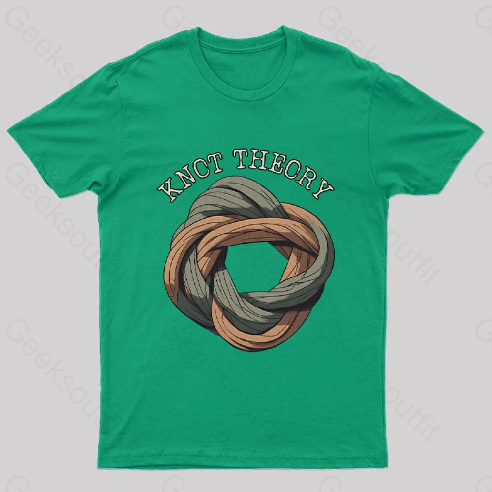 Unraveling Knot Theory: A Darkly Nerdy Pun Journey Geek T-Shirt Green / S