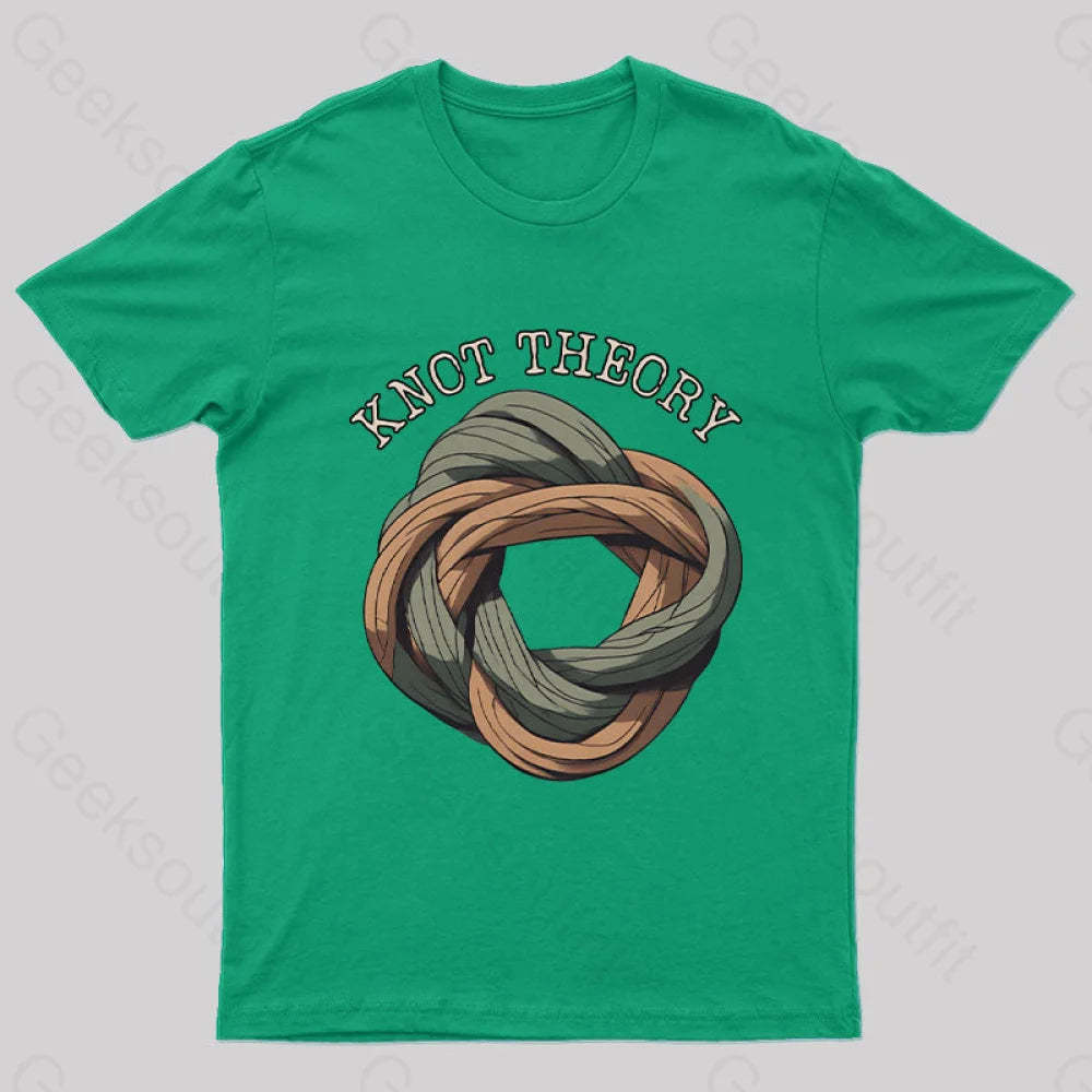 Unraveling Knot Theory: A Darkly Nerdy Pun Journey Geek T-Shirt Green / S