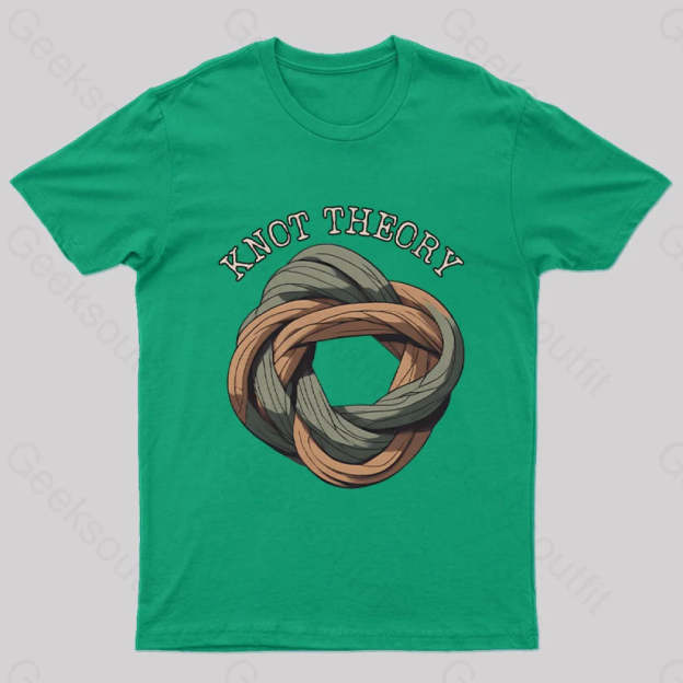 Unraveling Knot Theory: A Darkly Nerdy Pun Journey Geek T-Shirt Green / S