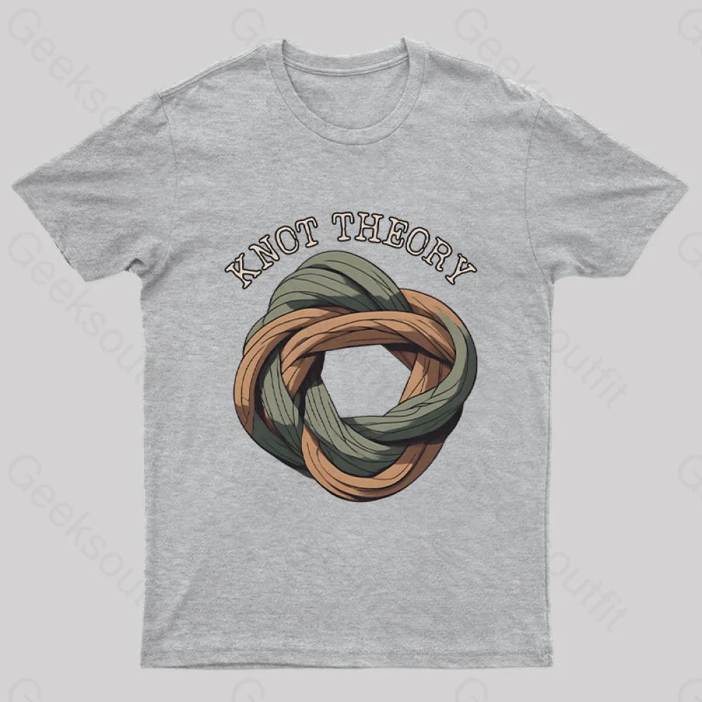 Unraveling Knot Theory: A Darkly Nerdy Pun Journey Geek T-Shirt Grey / S