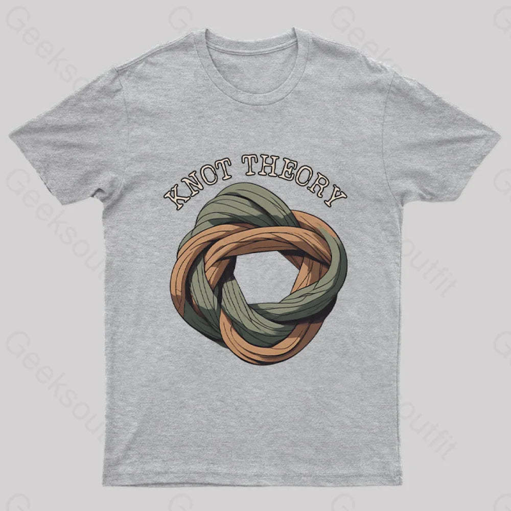 Unraveling Knot Theory: A Darkly Nerdy Pun Journey Geek T-Shirt Grey / S