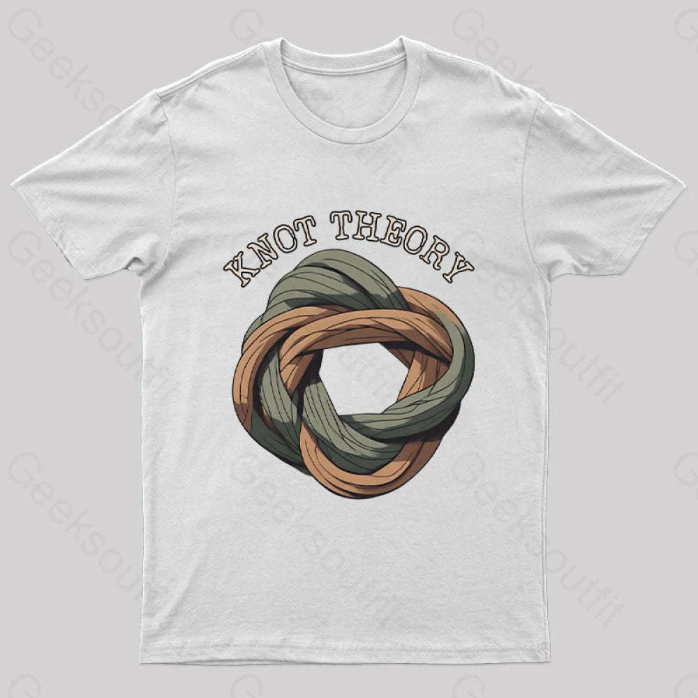 Unraveling Knot Theory: A Darkly Nerdy Pun Journey Geek T-Shirt White / S
