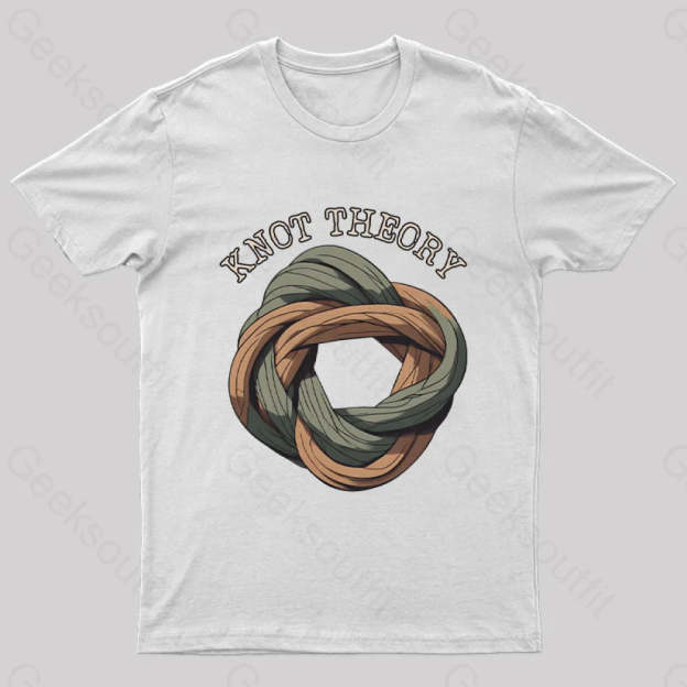 Unraveling Knot Theory: A Darkly Nerdy Pun Journey Geek T-Shirt White / S