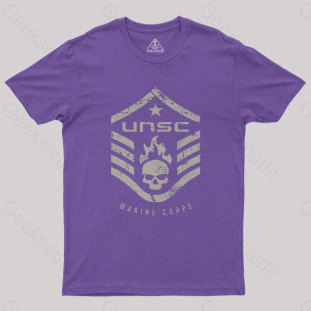 Unsc Halo Marine Corps Geek T-Shirt Purple / S