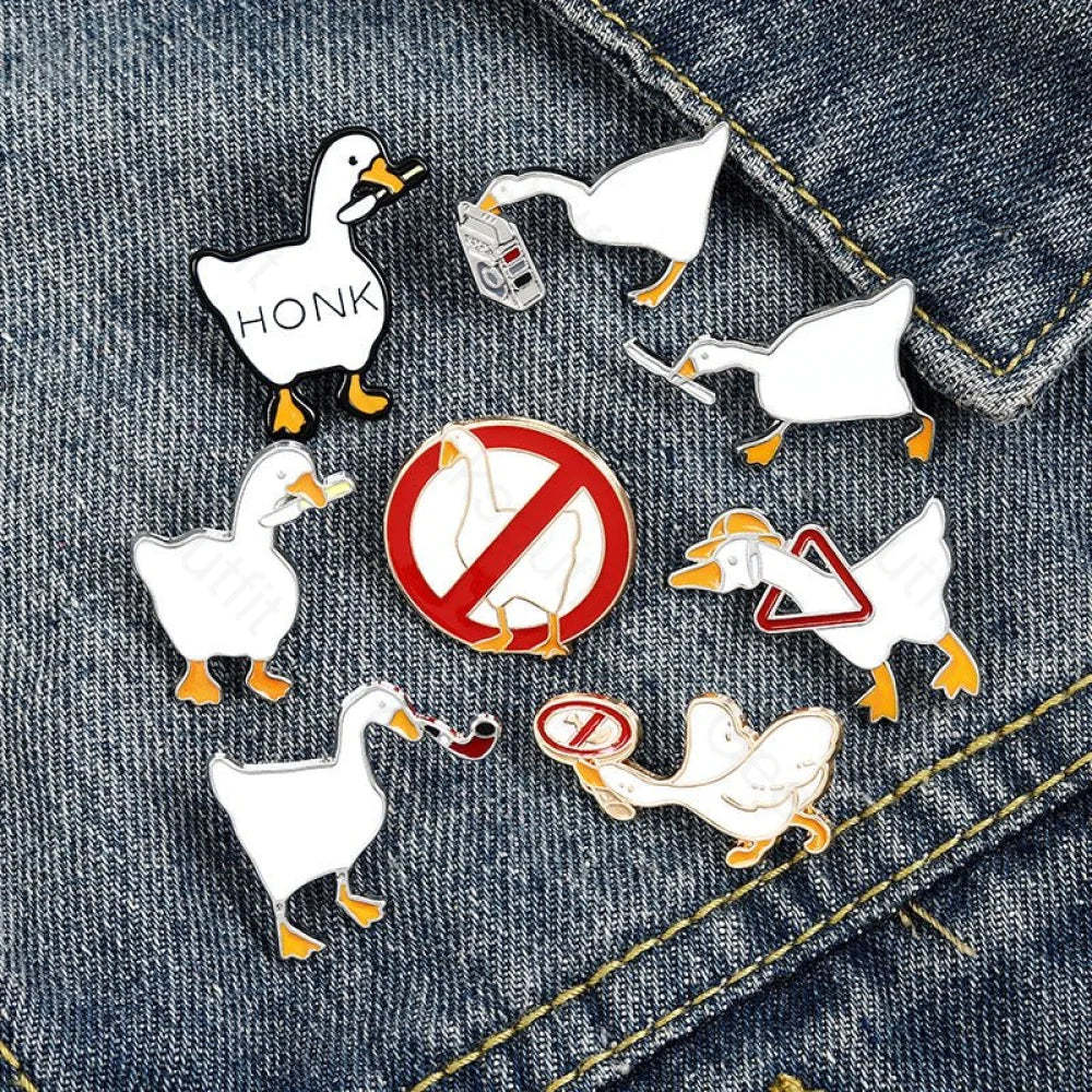 Untitled Goose Game Enamel Pins - Geeksoutfit