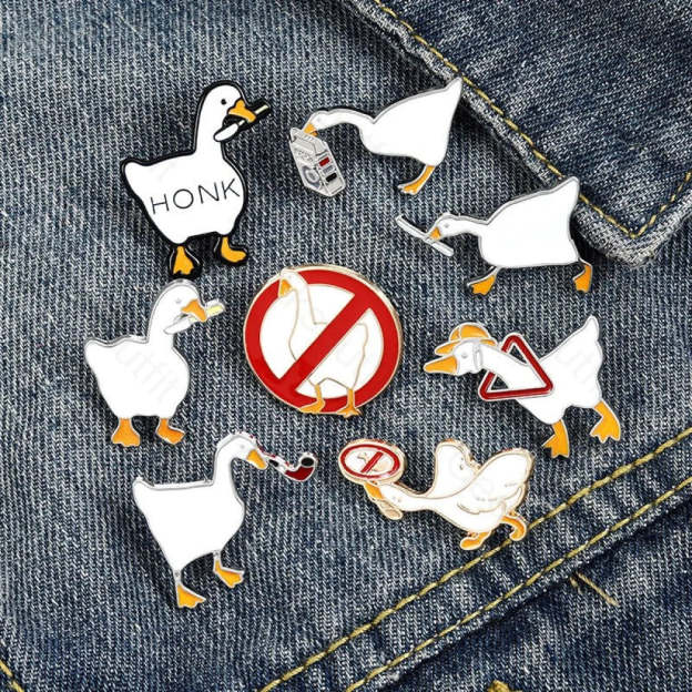 Untitled Goose Game Enamel Pins - Geeksoutfit