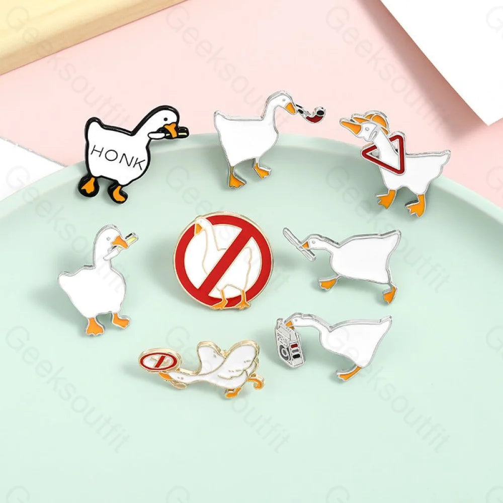 Untitled Goose Game Enamel Pins - Geeksoutfit