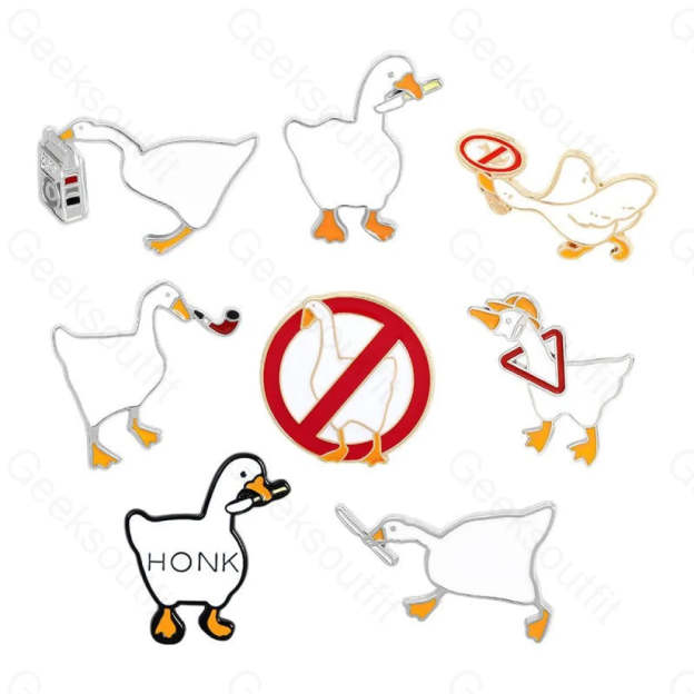 Untitled Goose Game Enamel Pins - Geeksoutfit