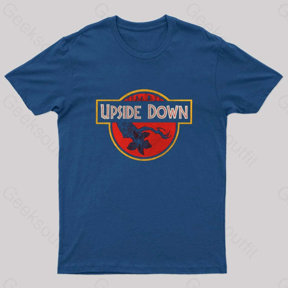 Upside Down Geek T-Shirt Navy / S
