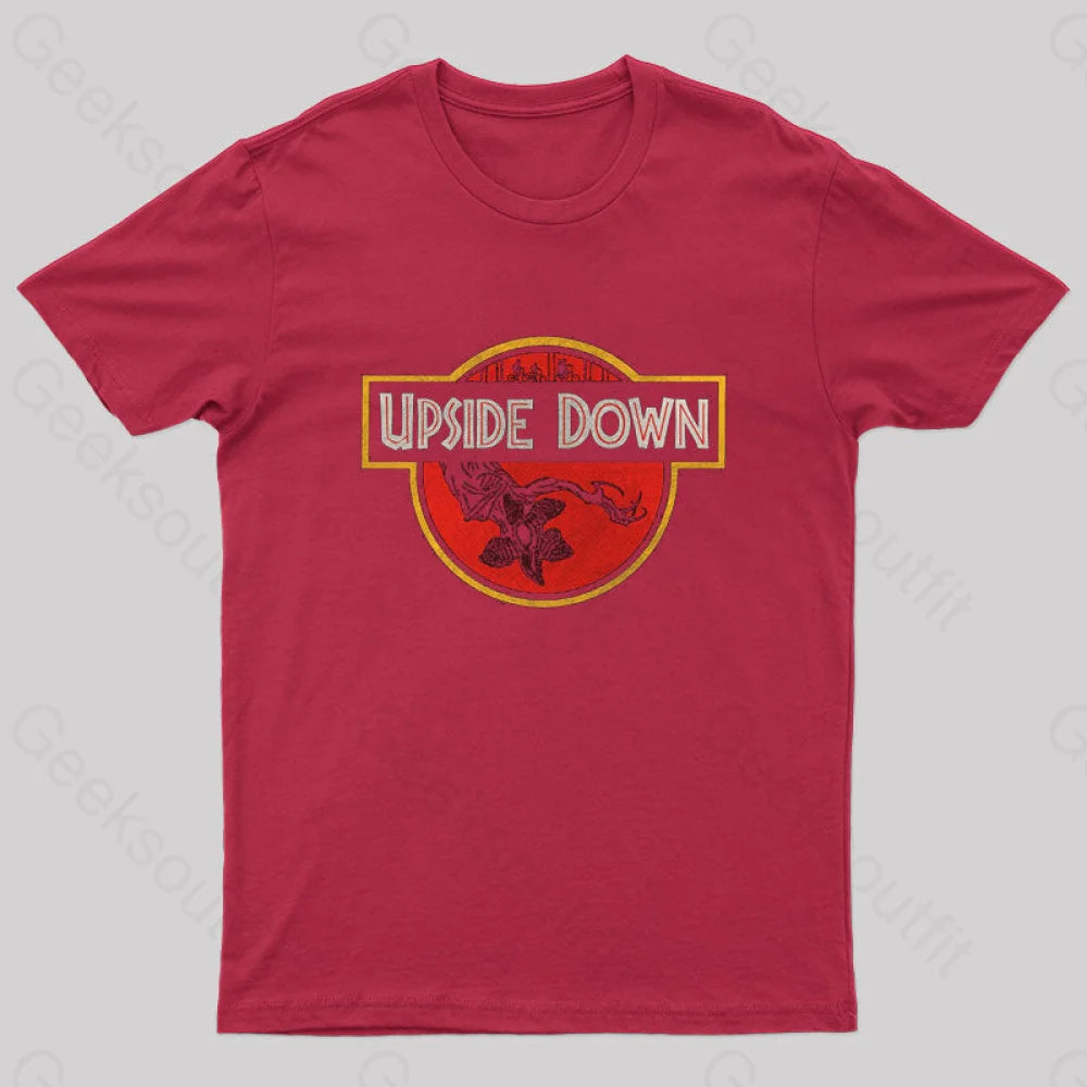 Upside Down Geek T-Shirt Red / S