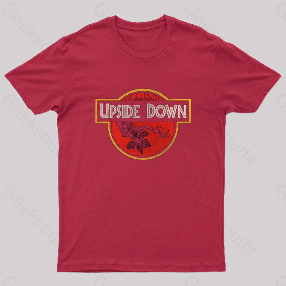 Upside Down Geek T-Shirt Red / S