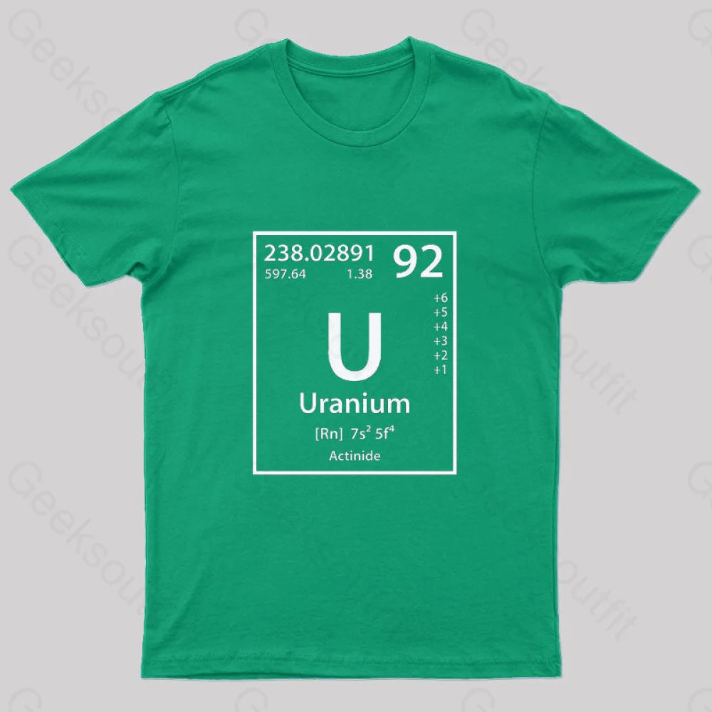 Uranium Element Nerd T-Shirt Green / S