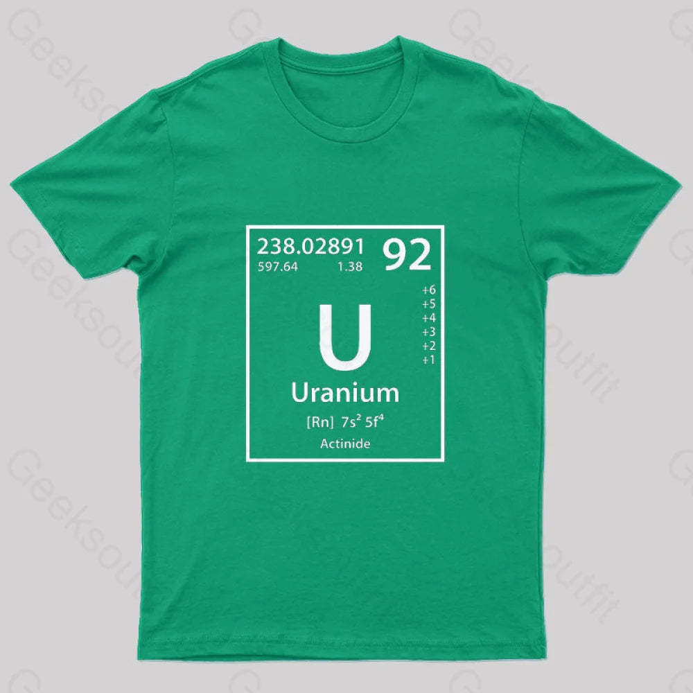 Uranium Element Nerd T-Shirt Green / S