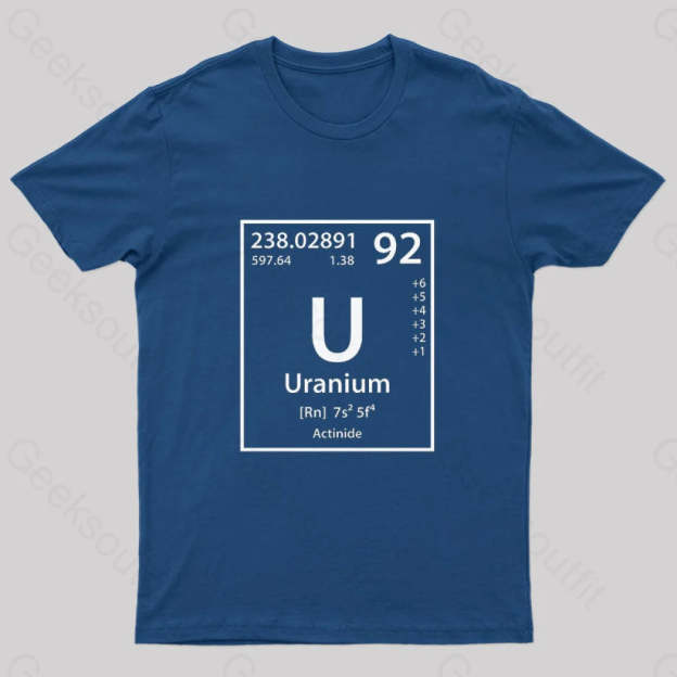 Uranium Element Nerd T-Shirt Navy / S